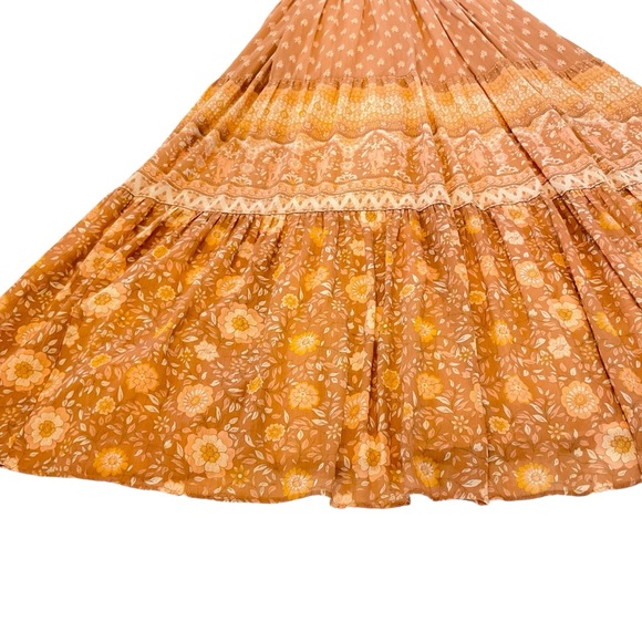 Spell and the Gypsy Utopia Boho Maxi Dress Womens XS Cinnamon Strappy Sleeveless - Picture 10 of 16